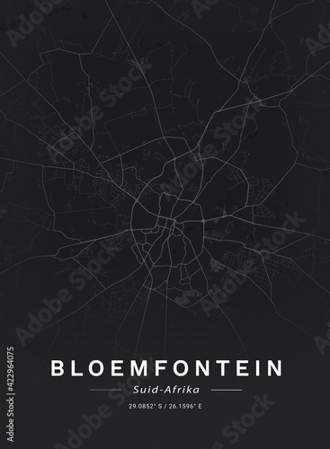 Map of Bloemfontein, South Africa photo