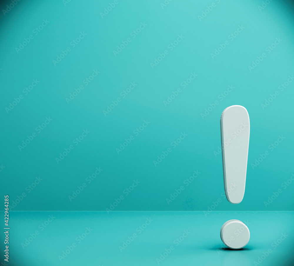 white exclamation mark on blue background white exclamation mark on blue background