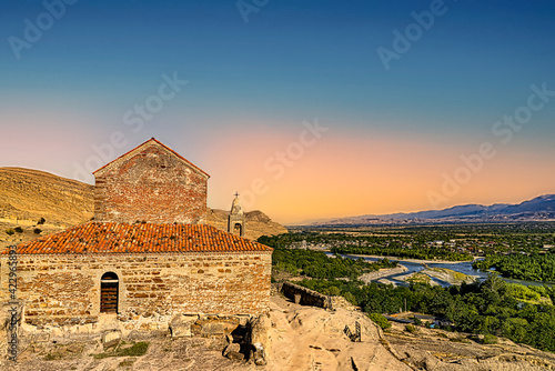 View from Uplistsulis Church (built 10th Century) over the Mtkvari Valley, Uplistsikhe, Central Georgia photo