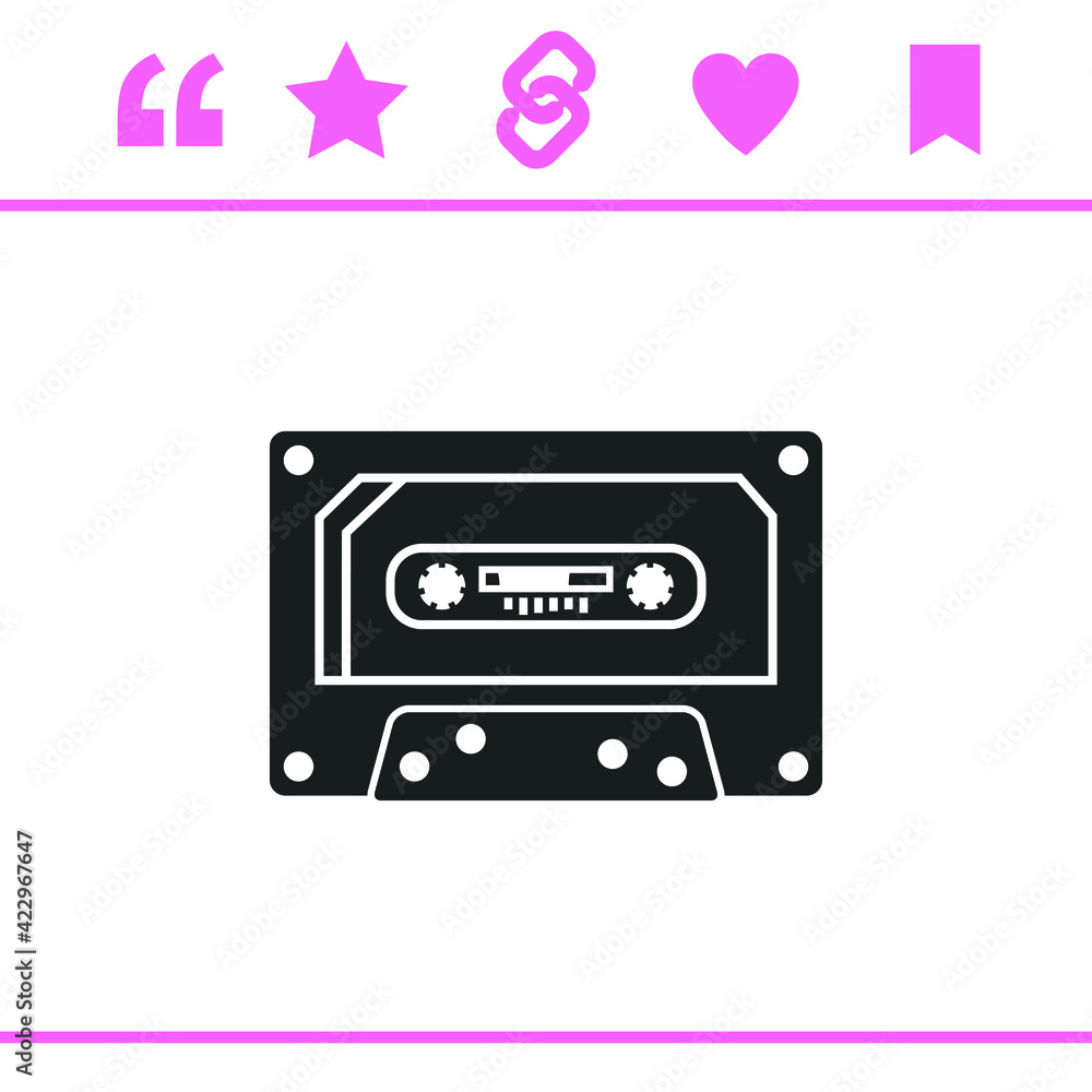 Simple black vector icon on white background Simple black vector icon on white background