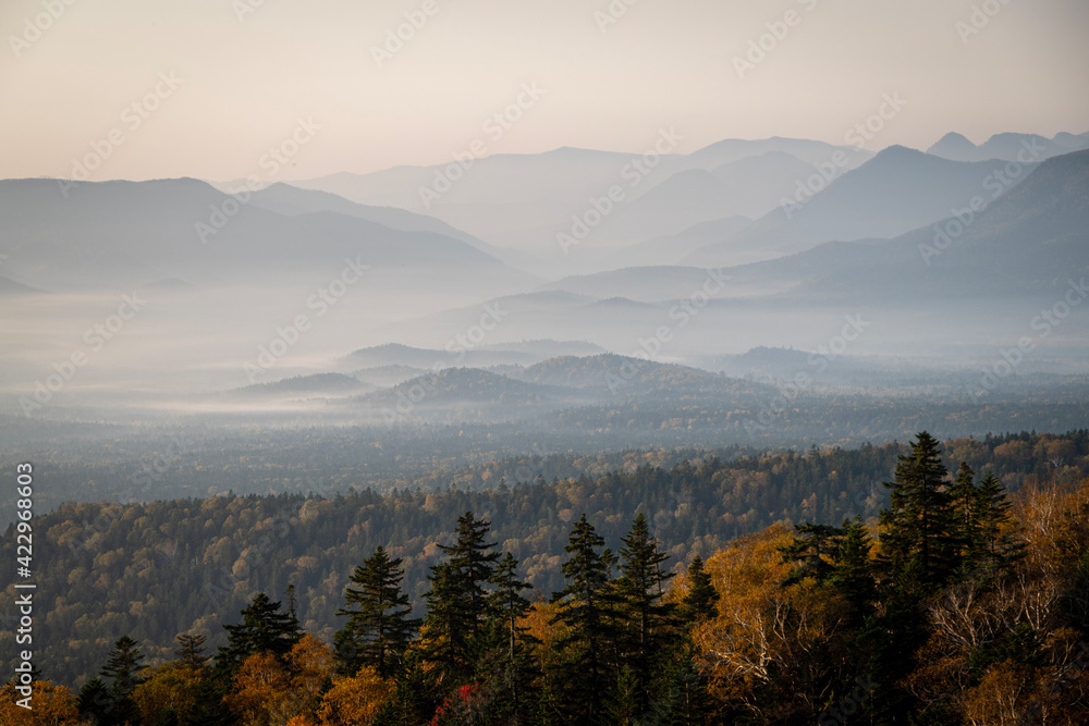 秋の上士幌町三国峠の風景
