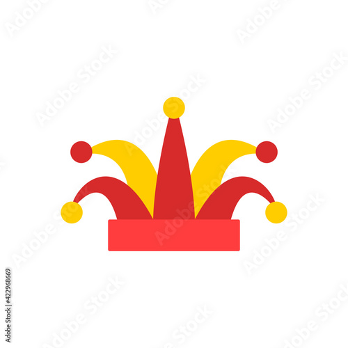 Jester s hat. Vector illustration of a traditional German carnival