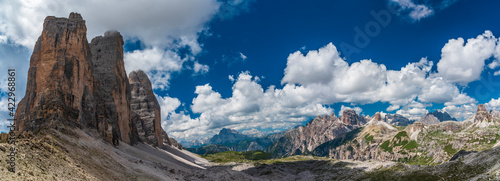 Immersion in the nature of the Tre Cime di Lavaredo. Dolomites