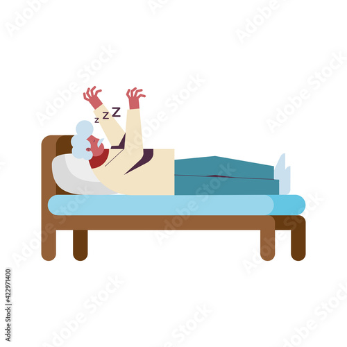 suffering parkinson lying