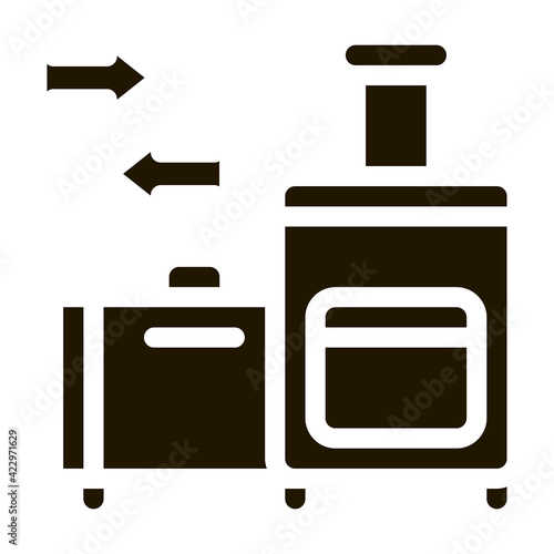 migration emigration baggage icon vector illustration