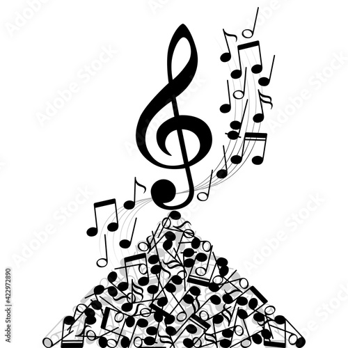 Clé de Sol, Notes et Partition de Musique en Vrac