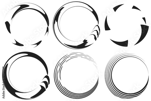 Spiral, swirl, twirl icon, design element vector illustration