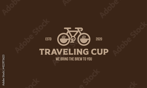 Bike Coffee Hipster Vintage Logo Vector Icon Illustration