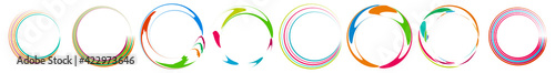 Spiral, swirl, twirl icon, design element vector illustration