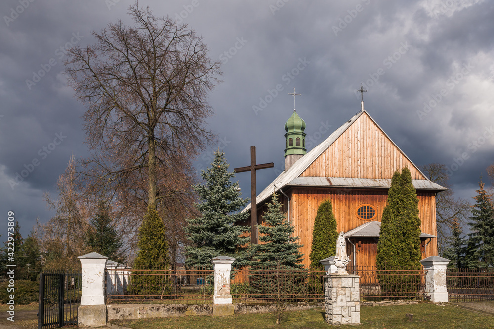 Wooden church in Warszawice, Masovia, Poland