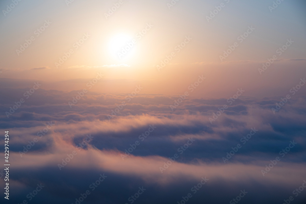 秋の名寄市瑞穂パーキングから見た雲海
