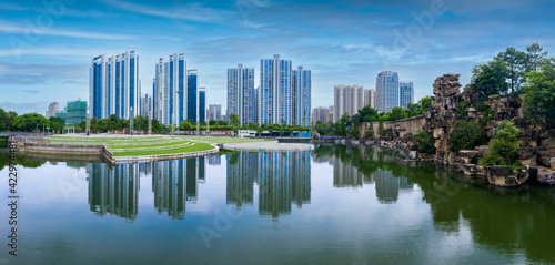 Urban environment of Nan'an Park, Ningde City, Fujian Province, China