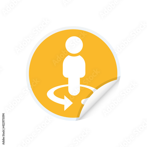 Businessman Circle - Sticker