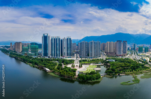 Urban environment of Nan'an Park, Ningde City, Fujian Province, China