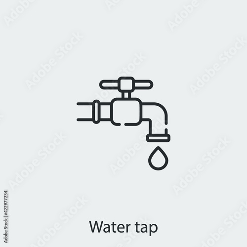 water tap icon vector 