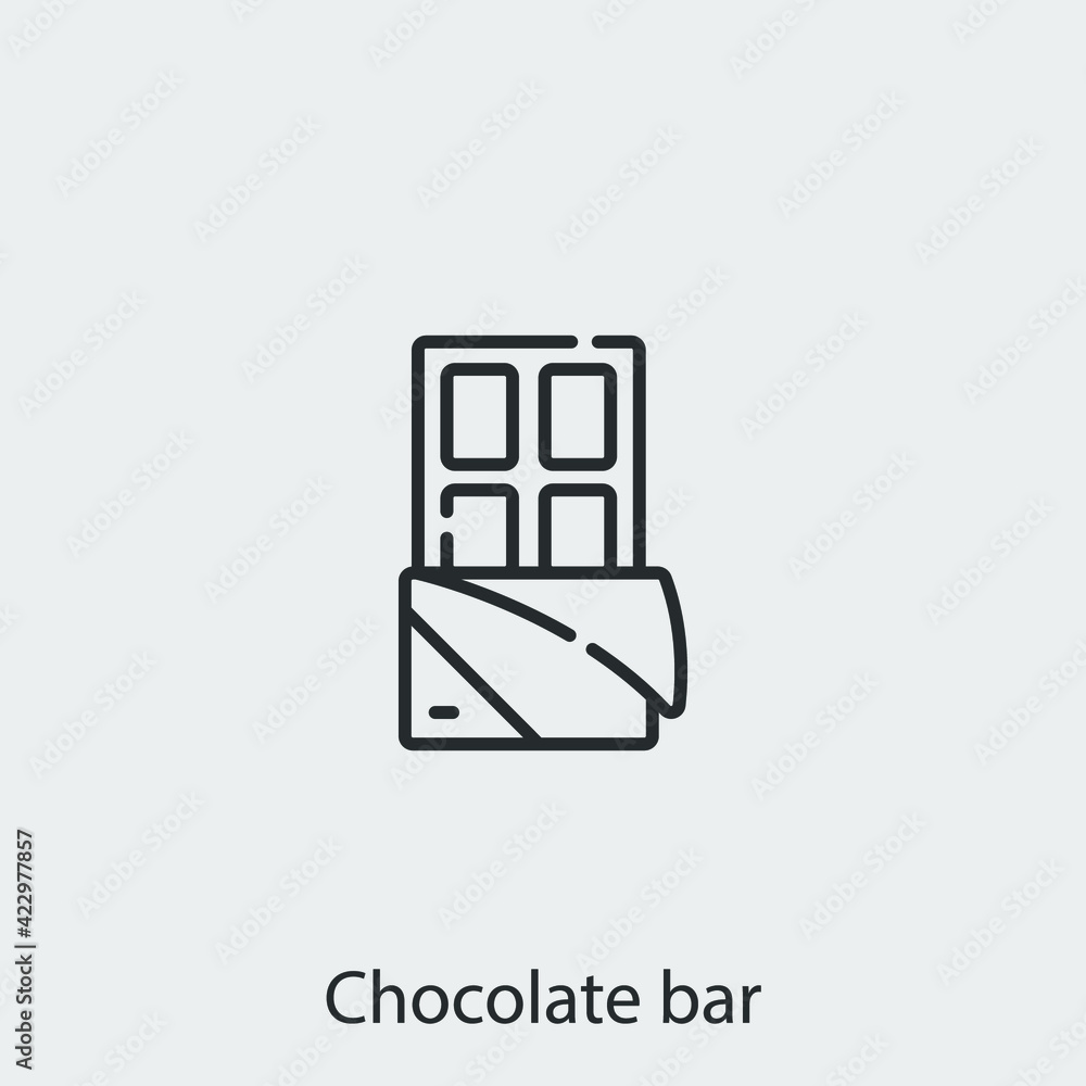 chocolate bar icon vector sign symbol