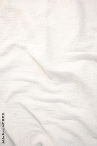 Wallpaper Mural Fabric backdrop White linen canvas crumpled natural cotton fabric Natural handmade linen top view background Organic Eco textiles White Fabric texture Torontodigital.ca