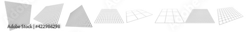 3d angled squared, checkered planes in perspective photo