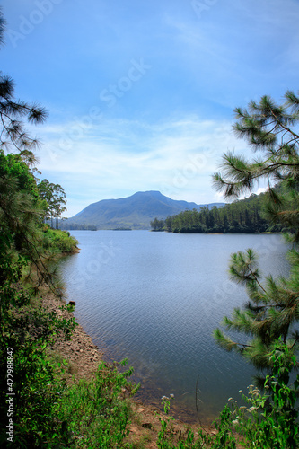 Lake near the Sri Padaya in Sri Lanka.