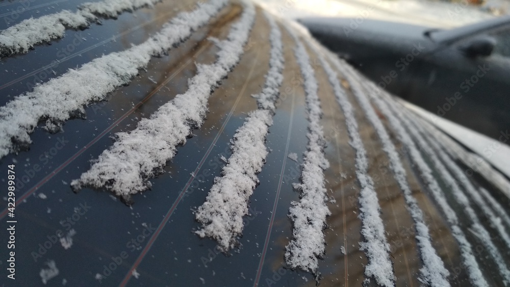 Αυτοκόλλητο lines of the snowflakes between window defroster lines of rear window in the win