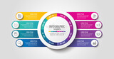 Presentation business infographic template colorful with 8 step