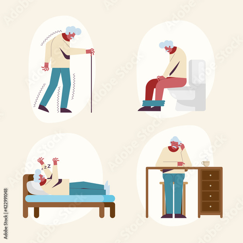 retired suffering parkinson