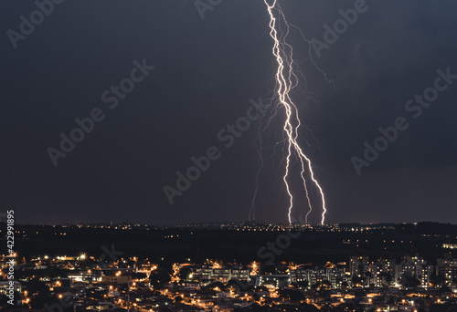 Raios na cidade  de Campinas - A natureza mostrando sua  força