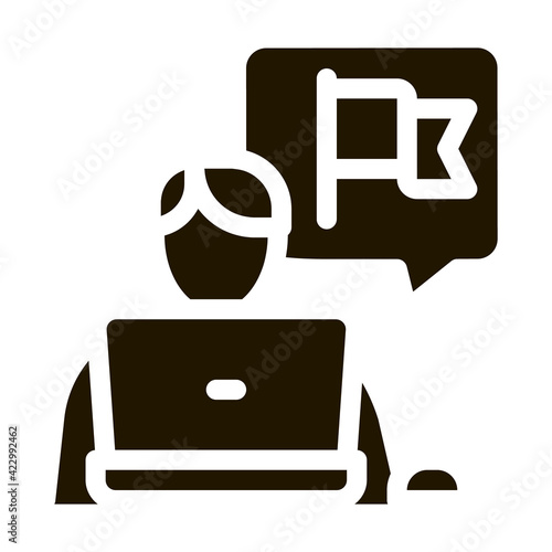 probation trainee icon vector illustration