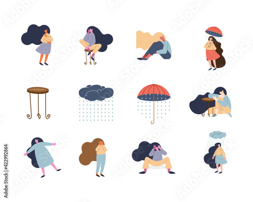 depressed ladies characters