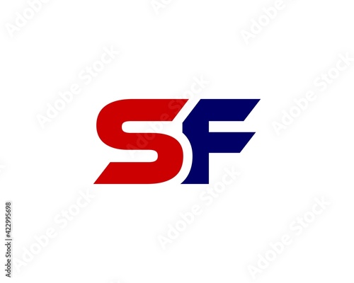 SF FS Letter logo design vector template