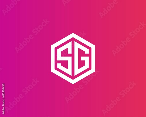 SG GS Letter logo design vector template