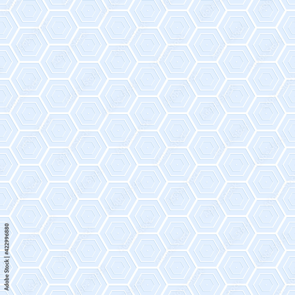Naklejka premium Light Blue Hexagon Stroke Texture. Hexagon Abstract Background. Vector illustration