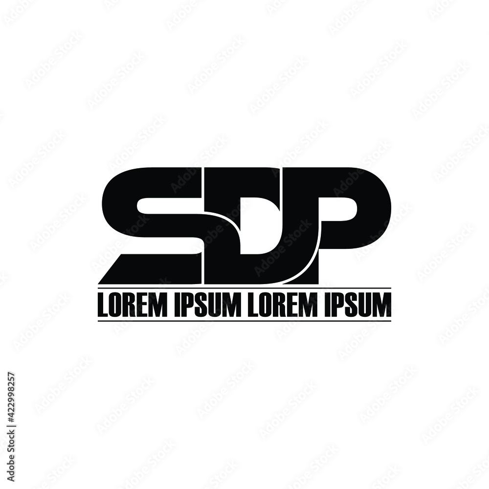 SDP letter monogram logo design vector SDP letter monogram logo design vector