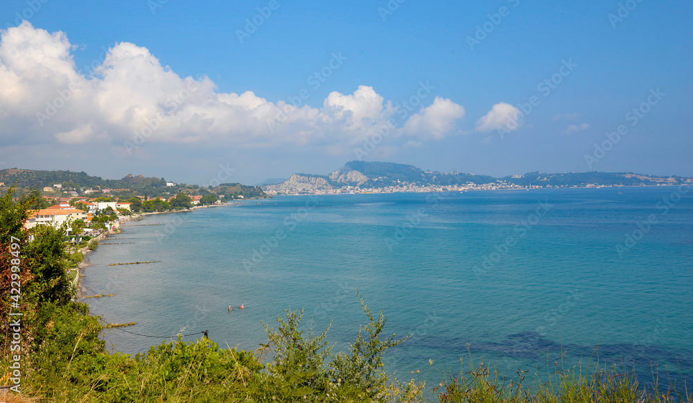 View towards Zaknthos Town, Zante, Ionian Islands, Greece View towards Zaknthos Town, Zante, Ionian Islands, Greece