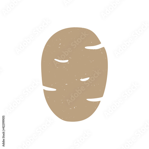 Fotografie, Obraz Cute potato icon isolated on white background