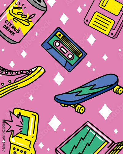 eighties patches pattern