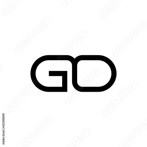 GD letter logo design vector