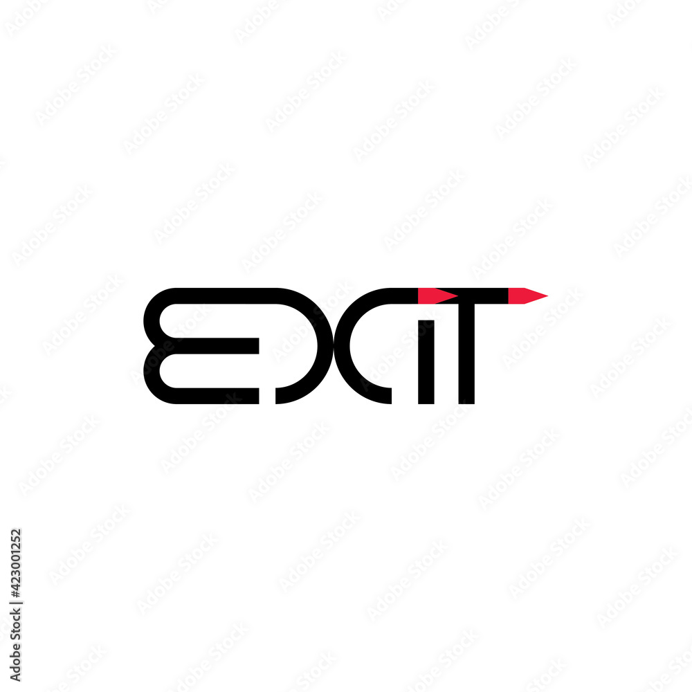 EXIT letter logo design vector EXIT letter logo design vector