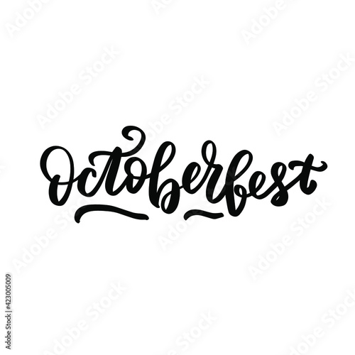Octoberfest. Hand lettering brush calligrpahy logo. Hand lettering brush calligraphy.  typography for Octoberfest holidays greeting card  invitation  banner  postcard 