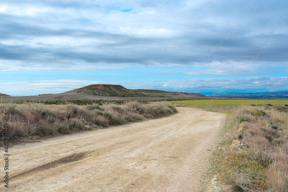 Road in Nature Park and Reserve Bardenas Reales Spain Road in Nature Park and Reserve Bardenas Reales Spain