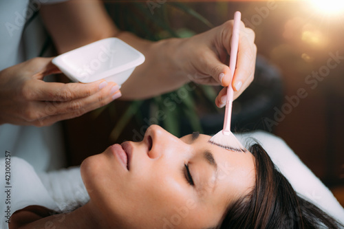 Chemical Peel Face Treatment with Retinol Serum.