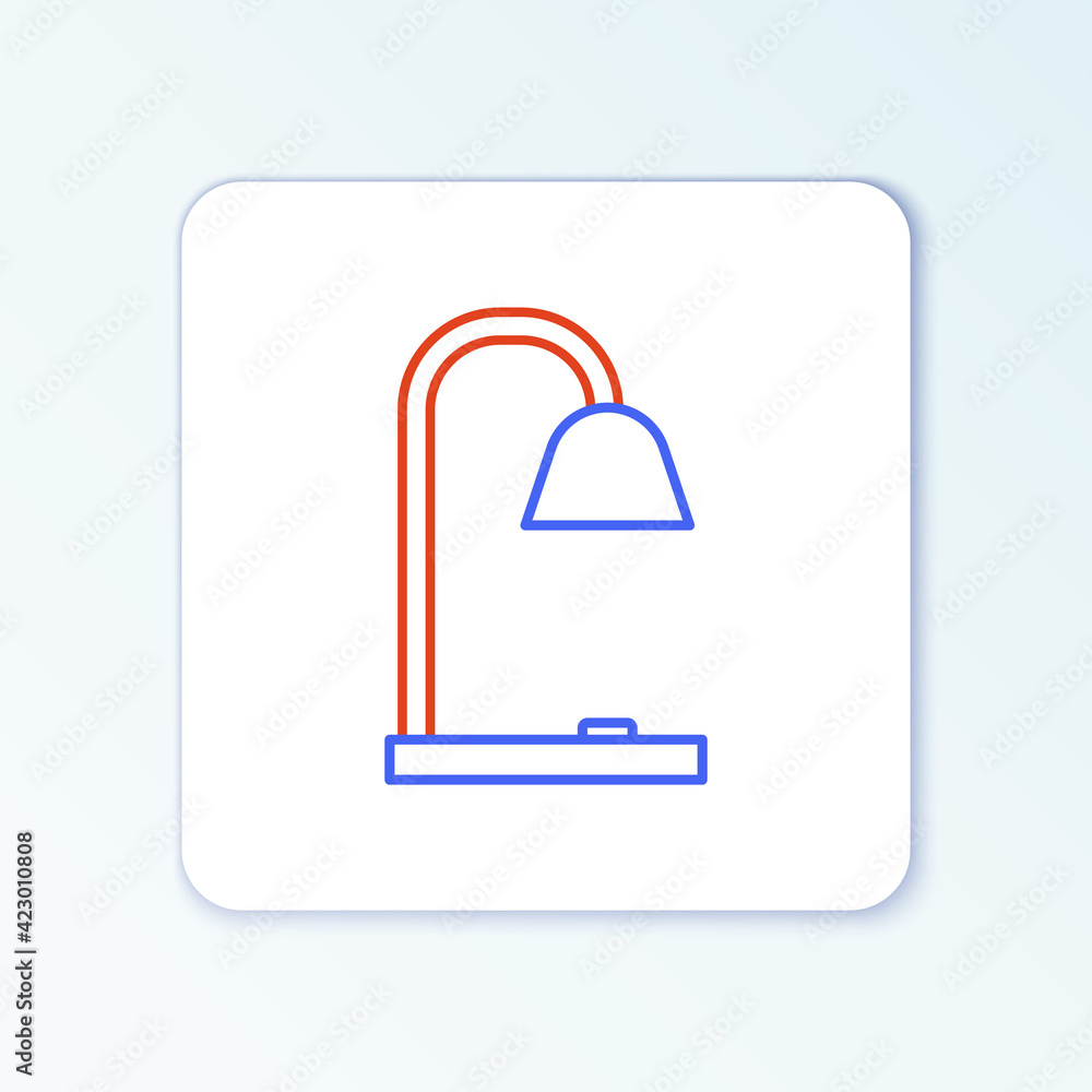 Line Table lamp icon isolated on white background. Colorful outline concept. Vector Line Table lamp icon isolated on white background. Colorful outline concept. Vector