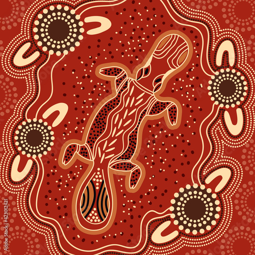 Platypus aboriginal artwork