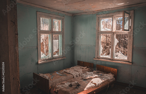 Old, abandoned bedroom.
