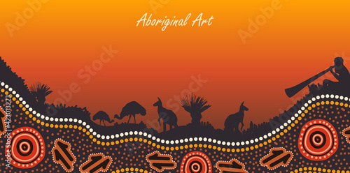 Australia aboriginal poster design