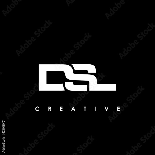 DSL Letter Initial Logo Design Template Vector Illustration