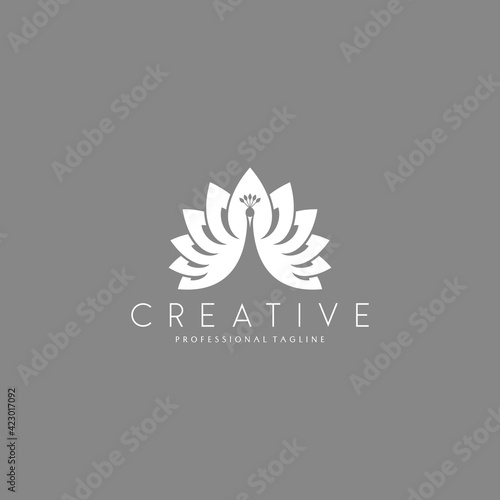 White peacock logo
