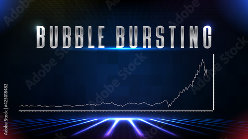 abstract backgroud of stock market investment falling bubble bursting