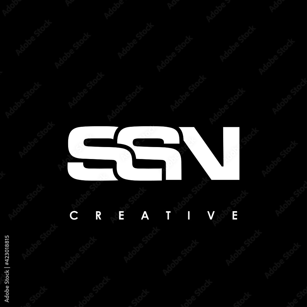 SSN Letter Initial Logo Design Template Vector Illustration SSN Letter Initial Logo Design Template Vector Illustration
