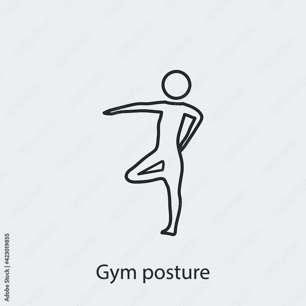 gym posture icon vector sign symbol gym posture icon vector sign symbol